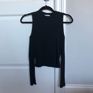 Kendall & Kylie Cold Shoulder Black Long Sleeve